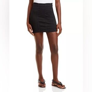 Free People Black Denim Skirt